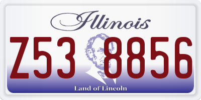 IL license plate Z538856
