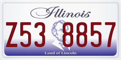 IL license plate Z538857