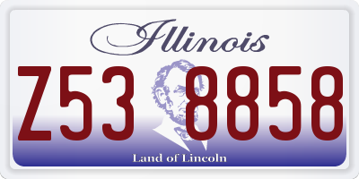 IL license plate Z538858