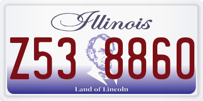 IL license plate Z538860