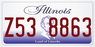 IL license plate Z538863