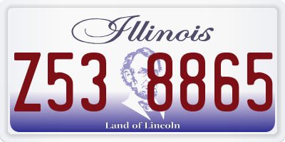 IL license plate Z538865
