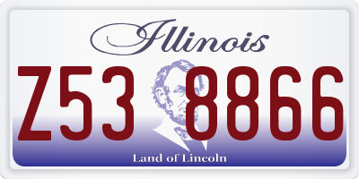 IL license plate Z538866