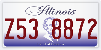 IL license plate Z538872