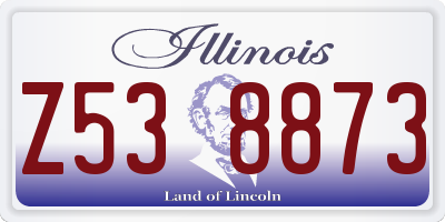 IL license plate Z538873