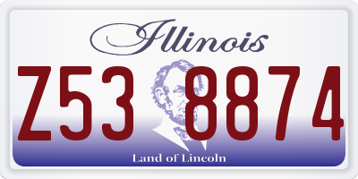 IL license plate Z538874