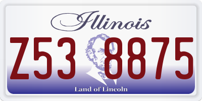 IL license plate Z538875