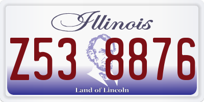 IL license plate Z538876