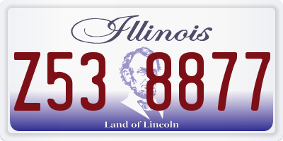 IL license plate Z538877