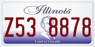 IL license plate Z538878
