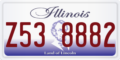 IL license plate Z538882