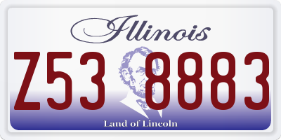 IL license plate Z538883