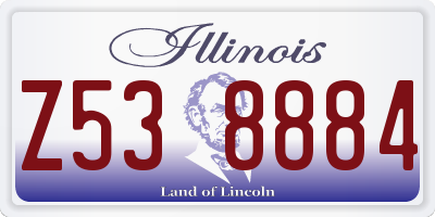 IL license plate Z538884