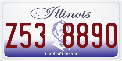 IL license plate Z538890