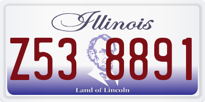IL license plate Z538891