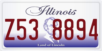 IL license plate Z538894