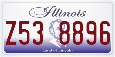 IL license plate Z538896