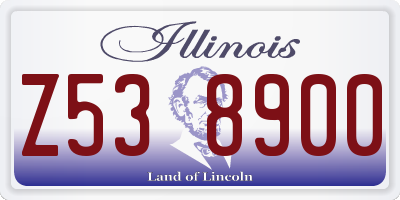 IL license plate Z538900