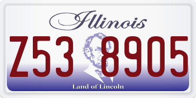 IL license plate Z538905