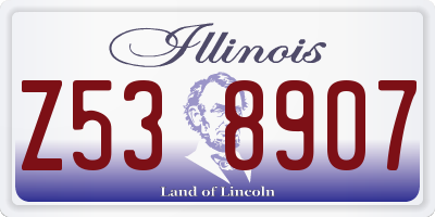 IL license plate Z538907