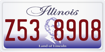 IL license plate Z538908