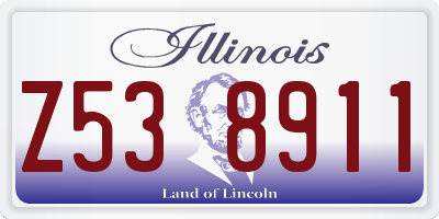 IL license plate Z538911