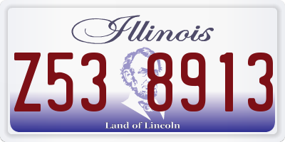 IL license plate Z538913