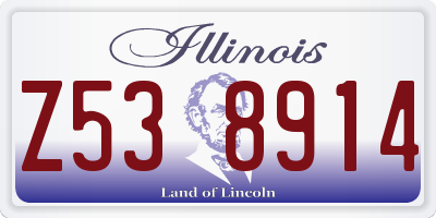 IL license plate Z538914