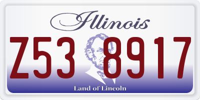 IL license plate Z538917