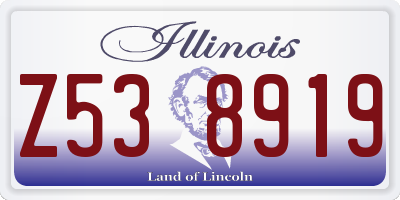 IL license plate Z538919