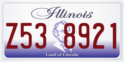 IL license plate Z538921