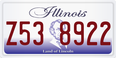 IL license plate Z538922