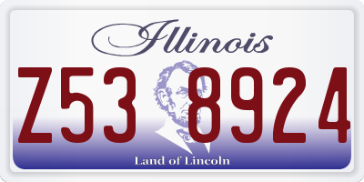 IL license plate Z538924