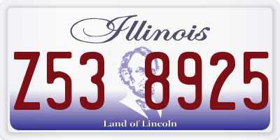 IL license plate Z538925