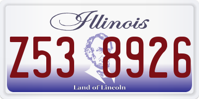 IL license plate Z538926