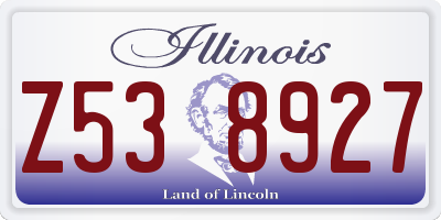 IL license plate Z538927