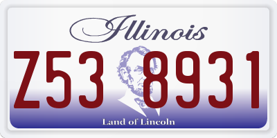 IL license plate Z538931