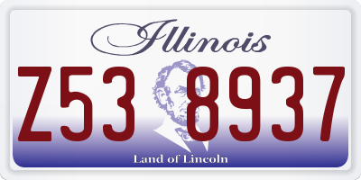 IL license plate Z538937
