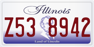 IL license plate Z538942