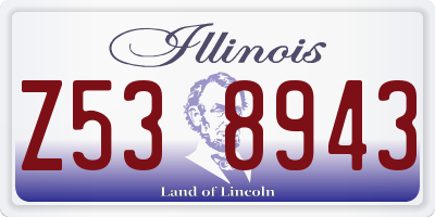 IL license plate Z538943