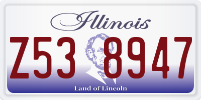 IL license plate Z538947