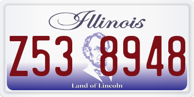 IL license plate Z538948