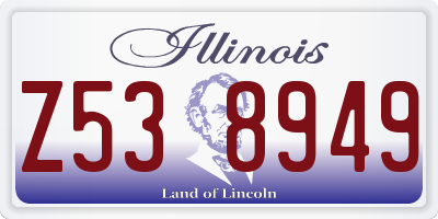 IL license plate Z538949