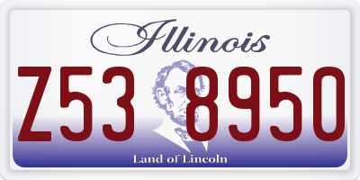 IL license plate Z538950