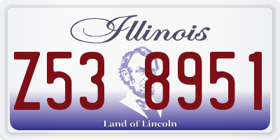 IL license plate Z538951