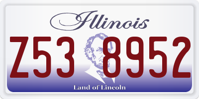 IL license plate Z538952