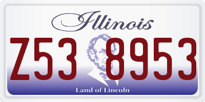 IL license plate Z538953
