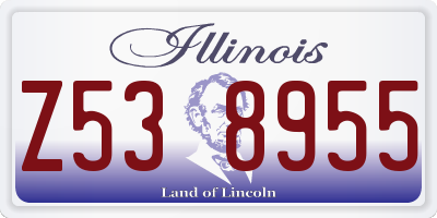 IL license plate Z538955