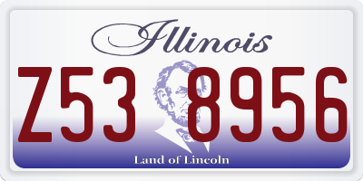 IL license plate Z538956