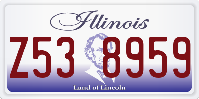 IL license plate Z538959